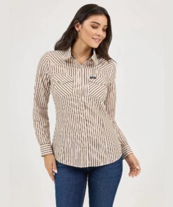 Wrangler mini stripe button up